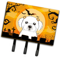 "Caroline's Treasures BB1766TH68 Halloween Maltese Leash or Key Holder, Large, Multicolor"