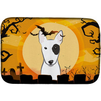 "Caroline's Treasures Halloween Bull Terrier Dish Drying Mat, 14"" x 21"""