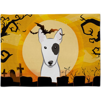 "Caroline's Treasures BB1767PLMT Halloween Bull Terrier Fabric Placemat, Multicolor"