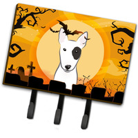 "Caroline's Treasures BB1767TH68 Halloween Bull Terrier Leash or Key Holder, Large, Multicolor"