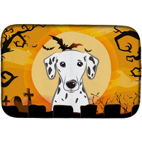 "Caroline's Treasures Halloween Dalmatian Dish Drying Mat, 14"" x 21"""