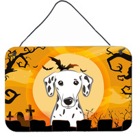 "Caroline's Treasures Halloween Dalmatian Wall or Door Hanging Prints BB1768DS812, 8HX12W"