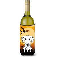 "Caroline's Treasures Halloween Dalmatian Wine Bottle Koozie Hugger, 750 ml, Multicolor"