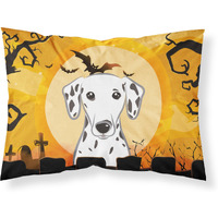 "Caroline's Treasures BB1768PILLOWCASE Halloween Dalmatian Fabric Standard Pillowcase, Large, Multicolor"