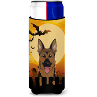 "Caroline's Treasures Halloween German Shepherd Michelob Ultra Koozies for Slim Cans, Multicolor"