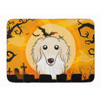 "Caroline's Treasures Halloween Longhair Creme Dachshund Floor Mat, 19"" x 27"", Multicolor"
