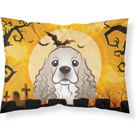 "Caroline's Treasures BB1774PILLOWCASE Halloween Cocker Spaniel Fabric Standard Pillowcase, Large, Multicolor"