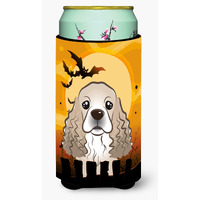"Caroline's Treasures Halloween Cocker Spaniel Tall Boy Koozie Hugger, Multicolor"