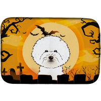 "Caroline's Treasures Halloween Bichon Frise Dish Drying Mat, 14"" x 21"""