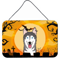 "Caroline's Treasures Halloween Alaskan Malamute Wall or Door Hanging Prints BB1776DS812, 8HX12W"