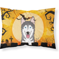 "Caroline's Treasures BB1776PILLOWCASE Halloween Alaskan Malamute Fabric Standard Pillowcase, Large, Multicolor"