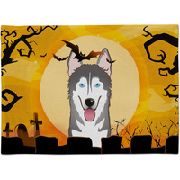 "Caroline's Treasures BB1776PLMT Halloween Alaskan Malamute Fabric Placemat, Multicolor"