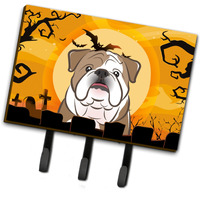 "Caroline's Treasures BB1777TH68 Halloween English Bulldog Leash or Key Holder, Large, Multicolor"