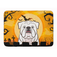 "Caroline's Treasures Halloween White English Bulldog Floor Mat, 19"" x 27"", Multicolor"