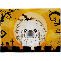 "Caroline's Treasures BB1779PLMT Halloween Pekingese Fabric Placemat, Multicolor"