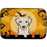 "Caroline's Treasures Halloween Yellow Labrador Dish Drying Mat, 14"" x 21"""