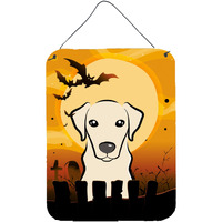"Caroline's Treasures Halloween Yellow Labrador Wall or Door Hanging Prints BB1780DS1216, 16""H x 12""W, Multicolor"
