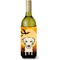 "Caroline's Treasures Halloween Yellow Labrador Wine Bottle Koozie Hugger, 750 ml, Multicolor"