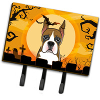 "Caroline's Treasures BB1781TH68 Halloween Boxer Leash or Key Holder, Large, Multicolor"
