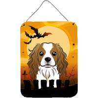 "Caroline's Treasures Halloween Cavalier Spaniel Wall or Door Hanging Prints BB1782DS1216, 16HX12W, Multicolor"