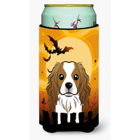 "Caroline's Treasures Halloween Cavalier Spaniel Tall Boy Koozie Hugger, Multicolor"