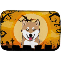 "Caroline's Treasures Halloween Shiba Inu Dish Drying Mat, 14"" x 21"""