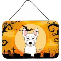 "Caroline's Treasures Halloween Westie Wall or Door Hanging Prints BB1784DS812, 8HX12W"