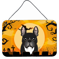 "Caroline's Treasures Halloween French Bulldog Wall or Door Hanging Prints BB1785DS812, 8HX12W"