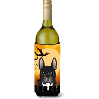 "Caroline's Treasures BB1785LITERK Halloween French Bulldog Wine Bottle Koozie Hugger, 750 ml, Multicolor"