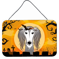 "Caroline's Treasures Halloween Saluki Wall or Door Hanging Prints BB1787DS812, 8HX12W, Multicolor"