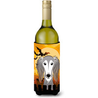 "Caroline's Treasures Halloween Saluki Wine Bottle Koozie Hugger, 750 ml, Multicolor"