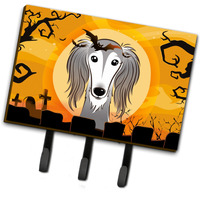 "Caroline's Treasures BB1787TH68 Halloween Saluki Leash or Key Holder, Large, Multicolor"