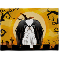 "Caroline's Treasures BB1788PLMT Halloween Japanese Chin Fabric Placemat, Multicolor"