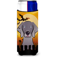 "Caroline's Treasures Halloween Weimaraner Michelob Ultra Koozies for Slim Cans, Multicolor"