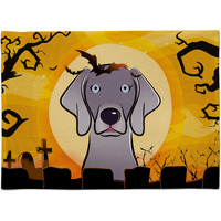 "Caroline's Treasures BB1789PLMT Halloween Weimaraner Fabric Placemat, Multicolor"
