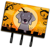 "Caroline's Treasures BB1789TH68 Halloween Weimaraner Leash or Key Holder, Large, Multicolor"