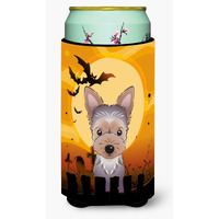 "Caroline's Treasures Halloween Yorkie Puppy Tall Boy Koozie Hugger, Multicolor"