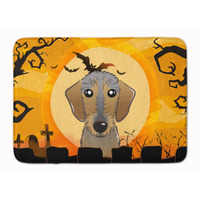 "Caroline's Treasures Halloween Wirehaired Dachshund Floor Mat, 19"" x 27"", Multicolor"
