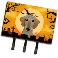 "Caroline's Treasures BB1791TH68 Halloween Wirehaired Dachshund Leash or Key Holder, Large, Multicolor"