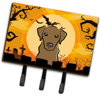 "Caroline's Treasures BB1792TH68 Halloween Chocolate Labrador Leash or Key Holder, Large, Multicolor"