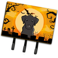 "Caroline's Treasures BB1793TH68 Halloween Black Labrador Leash or Key Holder, Large, Multicolor"
