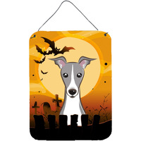 "Caroline's Treasures Halloween Italian Greyhound Wall or Door Hanging Prints BB1794DS1216, 16HX12W, Multicolor"