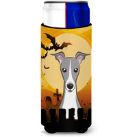 "Caroline's Treasures Halloween Italian Greyhound Michelob Ultra Koozies for Slim Cans, Multicolor"