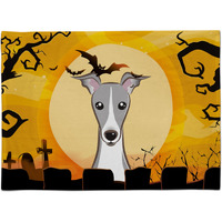 "Caroline's Treasures BB1794PLMT Halloween Italian Greyhound Fabric Placemat, Multicolor"