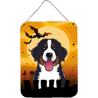"Caroline's Treasures Halloween Bernese Mountain Dog Wall or Door Hanging Prints BB1795DS1216, 16HX12W, Multicolor"