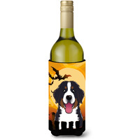 "Caroline's Treasures Halloween Bernese Mountain Dog Wine Bottle Koozie Hugger, 750 ml, Multicolor"