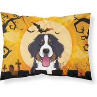 "Caroline's Treasures BB1795PILLOWCASE Halloween Bernese Mountain Dog Fabric Standard Pillowcase, Large, Multicolor"