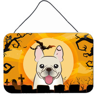 "Caroline's Treasures Halloween French Bulldog Wall or Door Hanging Prints BB1796DS812, 8HX12W"