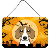 "Caroline's Treasures Halloween Beagle Wall or Door Hanging Prints BB1797DS812, 8HX12W, Multicolor"