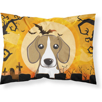 "Caroline's Treasures BB1797PILLOWCASE Halloween Beagle Fabric Standard Pillowcase, Large, Multicolor"